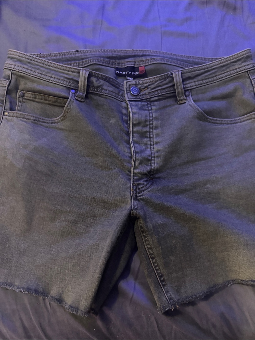 Nasty Pig Black Cutoff Denim Shorts